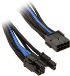 SilverStone PCI-8-Pin zu PCIe-6+2-Pin Kabel, 250mm - schwarz/blau ZUAD-441