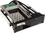 Akasa 5,25 Zoll Laufwerksrahmen f&uuml;r 1x 3,5+1x 2,5 Zoll, inkl. 2x USB 3.0...