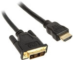InLine HDMI zu DVI Adapter Kabel High Speed, schwarz - 0,5m ZUHD-059