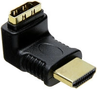 InLine HDMI Adapter Stecker/Buchse gewinkelt - schwarz ZUHD-017