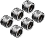 EK Water Blocks EK-Quantum Torque HDC 14 - 6er-Pack, Satin Titanium WAEK-1980
