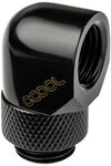 Alphacool Eiszapfen Adapter 90 Grad G1/4 Zoll AG auf G1/4 Zoll IG - drehbar, schwarz