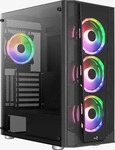 Aerocool ACCM-PB29143.11, Aerocool Prism ARGB Midi-Tower, Tempered Glass - schwarz