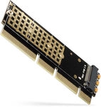 AXAGON PCEM2-1U PCI-E 3.0 16x - M.2 SSD NVMe, 80mm SSD, low profile 1U ZUUS-531