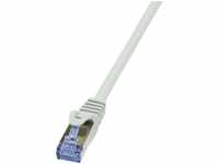 MARKE CQ3032S, MARKE LAN Kabel St-St 1,0m Patchkabel grau Cat.6A S/FTP