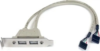 StarTech.com USBPLATELP, StarTech.com 2 Port USB 2.0 Low Profile Slotblech - Buchse -