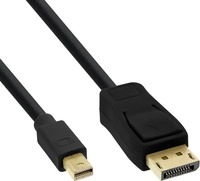 InLine 17137S, InLine Mini DisplayPort zu DisplayPort Kabel - schwarz - 0,3m