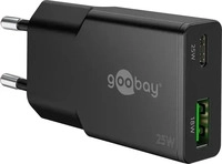 Goobay 75733, Goobay Dual, Drinnen, AC, 12 V, Schwarz