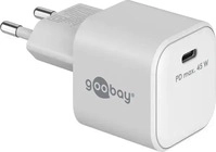Goobay 80241, Goobay 45 W USB-C PD GaN Schnellladeger&auml;t Nano wei&szlig;