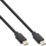 InLine 17121P, InLine Mini DisplayPort 1.4 Kabel - Stecker / Stecker schwarz/gold -