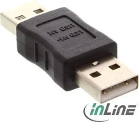 InLine 33441, InLine USB 2.0 Adapter - Stecker A auf Stecker A