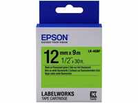 Epson C53S654018, Epson LabelWorks LK-4GBF - Schwarz auf Grün - Rolle (1,2 cm x 9 m)