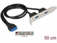 DeLock 84836, Delock Slot bracket - USB-Konsole - USB Typ A (W) zu 19-poliger USB 3.0