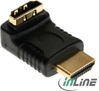 InLine 17600F, InLine HDMI Adapter - Stecker / Buchse - gewinkelt oben - vergoldete