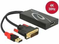 DeLock 62596, DeLOCK - Videokonverter - DVI - DisplayPort - Schwarz - retail