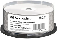 Verbatim 43738, Verbatim 25 x BD-R - 25 GB 6x - breite bedruckbare