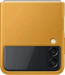 Samsung EF-VF711LYEGWW, Samsung Galaxy Z Flip 3 Leather Cover Mustard Yellow -...