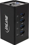 InLine 35395A, InLine USB 3.2 Hub - 4 Port - Aluminiumgeh&auml;use - schwarz - mit 2,5 A