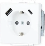 Busch-Jaeger 2CKA002011A6310, Busch-Jaeger USB-Steckdose SCHUKO 20 EUCB2USBAC-884 A+C