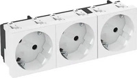 OBO 6120123, OBO Steckdose SCHUKO 33&deg; 3-f. 250V 10/16A reinwei&szlig; RAL9010
