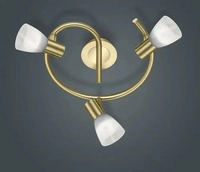 Trio 871090308, Trio LED-Deckenleuchte 3x6W messing 871090308