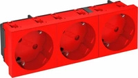 OBO 6120129, OBO Steckdose SCHUKO 33&deg; 3-f. 250V 10/16A signalrot RAL3001