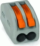 Wago 222-412, 50 St. Wago 222-412 Verbindungsklemme 2polig mit Hebel grau,
