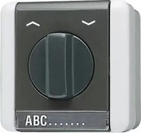 Jung 834.10W, Jung 834.10 W Jalousie-Drehschalter 10 AX 250 V ~ Schriftf.