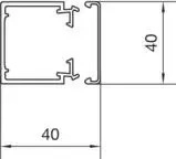 Hager LF4004007035, 2m Hager 40x40mm lichtgrau Leitungsf&uuml;hrungskanal aus PVC