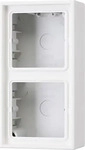 Jung LS582AWW, Jung LS 582 A WW Aufputz-Kappe 2fach integrierte flammwidrige