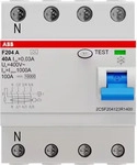 ABB 2CSF204123R1400, ABB F204 A-40/0,03-L FI-Schutzschalter 4P,Typ A,40A,30mA,N links