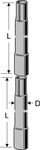 Kathrein 218334, Kathrein ZSA 46 Steckmast 2,0 m 48 mm