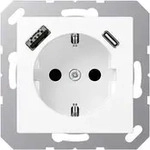 Jung A1520-15CAWWM, Jung Steckdose SCHUKO A1520-15CAWWM m.USB Typ AC