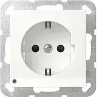 Gira 417003, Gira Steckdose SCHUKO 417003 LED-Leuchte+SH System 55 rws