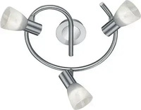 Trio 871090307, Trio LED-Deckenleuchte 3x6W nickel matt 871090307