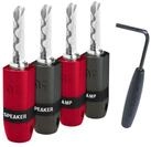 Audioquest SureGrip 300 BFA/Banana Silver Bananenstecker - 4 St&uuml;ck