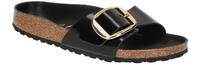 Birkenstock 1022650 Madrid Big Buckle Damen Pantoletten Schwarz Lack Echtleder