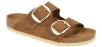 Birkenstock Damen Pantoletten 1011073 Arizona Big Buckle Braun Cognac Echtleder