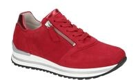 Gabor 06.528.68 Damen Halbschuhe Sneaker rot Rauhleder Extra Weit H-Fu?bett