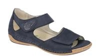 Waldl?ufer 342H80 Heliett Damen Sandale marineblau OrthoTritt Wechselfu?bett