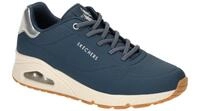 Skechers 155196 NVSL Damen Halbschuhe Sneaker Blau Silber Memory Foam Sohle