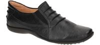 Think Herrenschuhe Stone Schwarz Echtleder Slipper Gummisohle