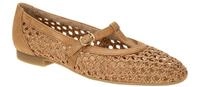 Paul Green Damen Ballerinas 1143-010 braun sisal Mary Jane Stil mit Gummisohle