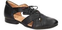 Think 1121 Schwarz Damen Schn?r-Halbschuhe Echtleder Komfort Fu?bett