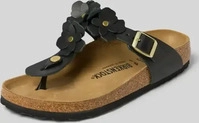 Birkenstock 1026719 GIZEH - FLOWER EMBELLISHMENT Damen Pantolette Schwarz