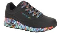 Skechers UNO 177918 BKMT schwarz - sportliche Halbschuhe f?r Damen