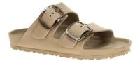 Birkenstock Damen Pantoletten 1030389 Arizona Big Buckle EVA Taupe-Braun Leic...