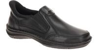 Josef Seibel Herrenschuhe 44922 TE859 100 Schwarz Echtleder Slipper, ExtraWeit