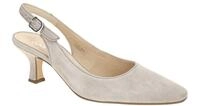 Gabor 81.510.12 Sling Pumps puder Grau Echtleder Absatz 5,5cm eckig F-Weite