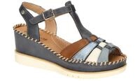 Pikolinos Damen Sandale AGUADULCE W3Z-1836C1 Pacific Blau Keilabsatz 4cm